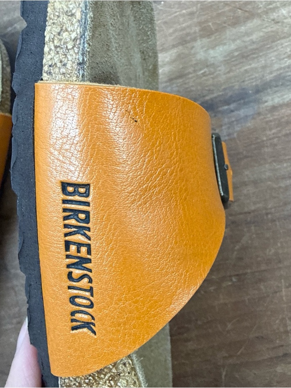 Birkenstock Madrid Leather Sling Bag in Orange/tan size 37 or 6/6.5 - Picture 8 of 9